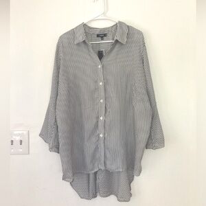 NWT Premise Studio Breezy Striped Blouse Sz:1X